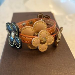 Louis Vuitton Vernis flower bracelet.